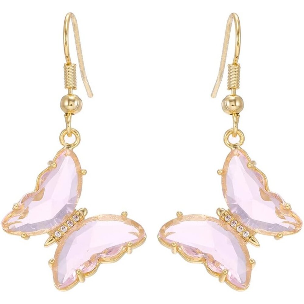 Women Teen Girls Sterling Silver Post Pin Cubic Zirconia Gold Plated Stud Earrin